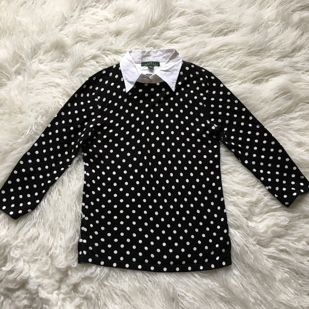Women's Ralph Lauren Polka Dot Blouse